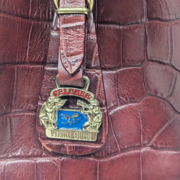 Celeber PIERO GUIDI Vintage Purse Collectors Bag Italy Leather Silk Key Lock - Picture 12 of 16